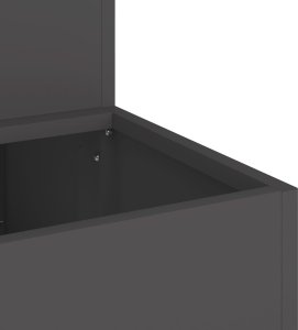 vidaXL Donica ogrodowa Czarna Plastikowa 100 x 60 x 45 cm Donice 9