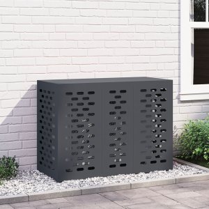 vidaXL Antracyt Metal 110 x 50 x 80 cm Pokrywa grzejnika Prostokątna 1