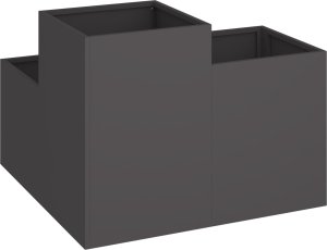 vidaXL Donica Ogrodowa Czarna Stal zimnoprofilowana 80 x 80 x 60 cm 5