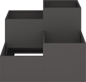 vidaXL Donica Ogrodowa Czarna Stal zimnoprofilowana 80 x 80 x 60 cm 6