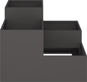 vidaXL Donica Ogrodowa Czarna Stal zimnoprofilowana 80 x 80 x 60 cm 7