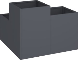 vidaXL Donica Ogrodowa Antracytowa Plastikowa 100 x 100 x 60 cm Donice 5