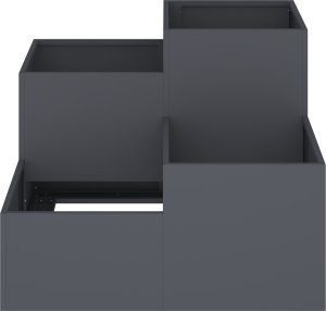 vidaXL Donica Ogrodowa Antracytowa Plastikowa 100 x 100 x 60 cm Donice 6