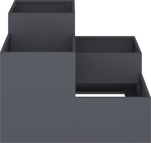 vidaXL Donica Ogrodowa Antracytowa Plastikowa 100 x 100 x 60 cm Donice 7