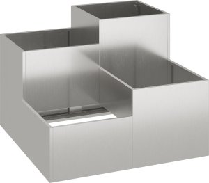 vidaXL Donica Ogrodowa Stal Nierdzewna 100 x 100 x 60 cm 3