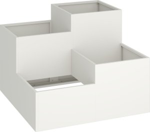 vidaXL Donica ogrodowa Biała Plastik 100 x 100 x 60 cm Donice Donica 3