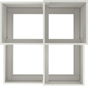 vidaXL Donica ogrodowa Biała Plastik 100 x 100 x 60 cm Donice Donica 8