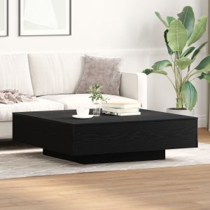 vidaXL Stolik kawowy Czarny dąb Drewno 100 x 100 x 31 cm Trwały 1