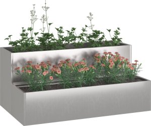 vidaXL Stojak na rośliny Stal nierdzewna 100 x 60 x 45 cm Wytrzymały 2