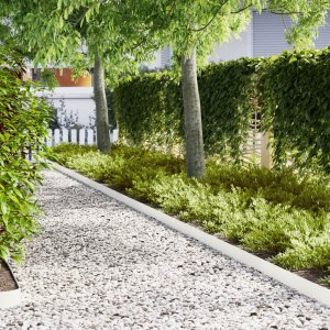 vidaXL Biały Plastik 100 x 0.5 x 15 cm Solidny Obramowanie ogrodu 1