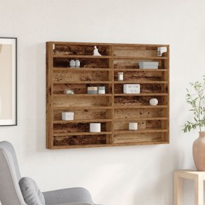 vidaXL Szafka Wystawowa Stare Drewno Drewno 100 x 8.5 x 75 cm 1