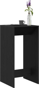 vidaXL Stół barowy Czarny dąb Lite drewno dębowe Wysokość: 103,5 cm 2