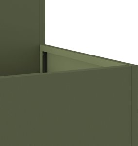 vidaXL Donica ogrodowa Oliwkowa Stal walcowana na zimno 80 x 80 x 48 cm 9