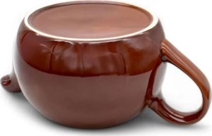 Czajnik 1L Dzbanek z podgrzewaczem zestaw z 2 kubkami Imbryk Brązowy Połysk Tragar T-56 6