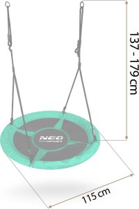 NeoSport Huśtawka bocianie gniazdo Swingo 110 cm 4