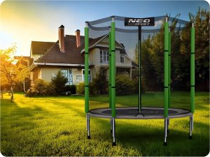Trampolina ogrodowa Neo-Sport NS-04Z240F z siatką zewnętrzną 4.5 FT 140 cm 4