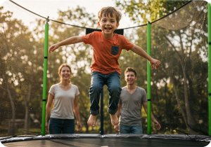 Trampolina ogrodowa Neo-Sport NS-04Z240F z siatką zewnętrzną 4.5 FT 140 cm 5