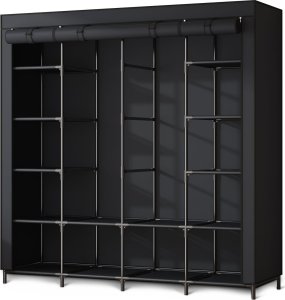 Duża szafa tekstylna Massido MS-804 czarna 2