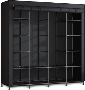 Duża szafa tekstylna Massido MS-804 czarna 6