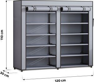 Szafa tekstylna na buty Massido MS-805 grafitowa 3