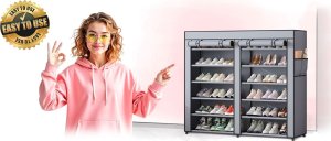 Szafa tekstylna na buty Massido MS-805 grafitowa 8