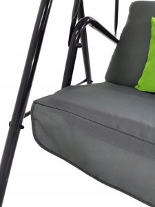 Huśtawka ogrodowa CASPI 3-osobowa ławka bujana szara 5