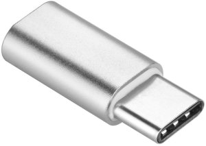 Adapter ładowarki Micro USB do Typ C [PA30] srebrny 1