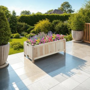 podwyższona grządka Blomster, składana, 30l, w tym folia, 70x30x25cm - brązowy 2