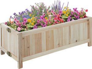 podwyższona grządka Blomster, składana, 30l, w tym folia, 70x30x25cm - brązowy 4