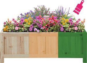 podwyższona grządka Blomster, składana, 30l, w tym folia, 70x30x25cm - brązowy 6