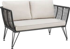 Sofa ogrodowa Sundo w stylu Rope z polirattanu - antracyt 1
