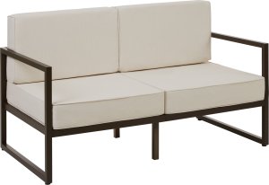 Sofa wypoczynkowa ogrodowa Comosa, 2-osobowa, bardzo gruba tapicerka - brązowy/beżowy 1