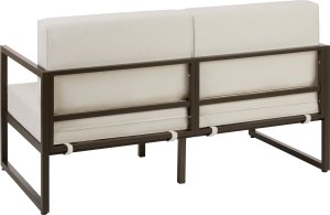 Sofa wypoczynkowa ogrodowa Comosa, 2-osobowa, bardzo gruba tapicerka - brązowy/beżowy 5