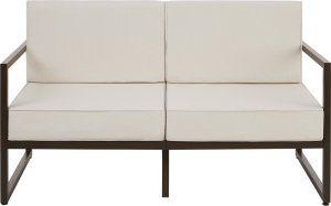 Sofa wypoczynkowa ogrodowa Comosa, 2-osobowa, bardzo gruba tapicerka - brązowy/beżowy 6