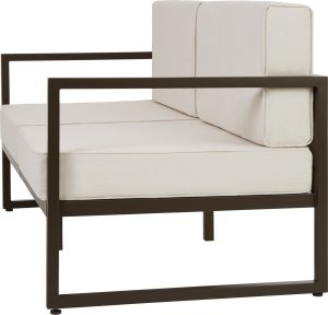 Sofa wypoczynkowa ogrodowa Comosa, 2-osobowa, bardzo gruba tapicerka - brązowy/beżowy 7