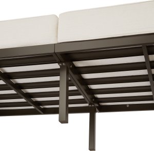 Sofa wypoczynkowa ogrodowa Comosa, 2-osobowa, bardzo gruba tapicerka - brązowy/beżowy 9