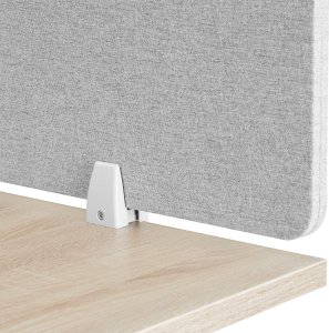 Przegroda akustyczna na biurko z zaokrąglonymi narożnikami - 160 x 40 cm, szary 8