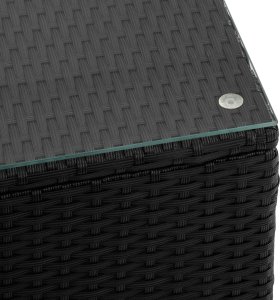 Rattanowy zestaw wypoczynkowy Lignano z 2 fotelami - czarny 11