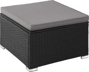 Rattanowy zestaw wypoczynkowy Lignano z 2 fotelami - czarny 4