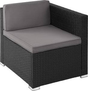 Rattanowy zestaw wypoczynkowy Lignano z 2 fotelami - czarny 7