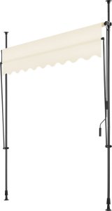 Markiza zaciskowa z korbą ręczną, regulowana wysokość - 200 x 180 cm, beżowy 5