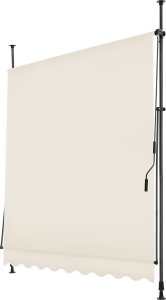 Markiza zaciskowa z korbą ręczną, regulowana wysokość - 200 x 180 cm, beżowy 9