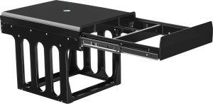 Kosz na śmieci Ashlyn, 2 komory, 30 litrów, prowadnice teleskopowe - czarny 6