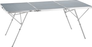 Aluminiowy stół składany Jumbo z uchwytem do przenoszenia 180x70x70cm - srebrny 1