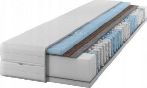 Materac IZER 100x190 24 cm |Dwustronny H3 i H4|7 stref |Rdzeń ze sprężyn kieszeniowych |KOKOS |Masująca pianka|Pikowany pokrowiec 1