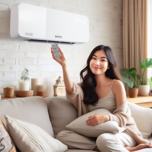 Kurtyna Powietrzna Szklana Grzejnik Energooszczędny Wifi Pilot 2000W 6