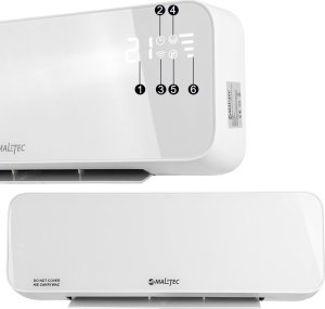 Kurtyna Powietrzna Szklana Grzejnik Energooszczędny Wifi Pilot 2000W 8