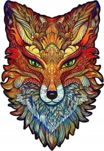 Puzzle Drewniane Dla Dorosłych Kolory Ognisty Lis 1