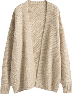 Sweter Damski Kardigan Narzutka Beżowy 1