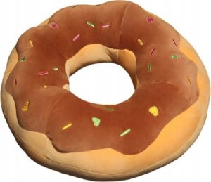Poduszka Pluszowa Donut Pączek Duża Przytulanka Maskotka 45CM Brązowa 1